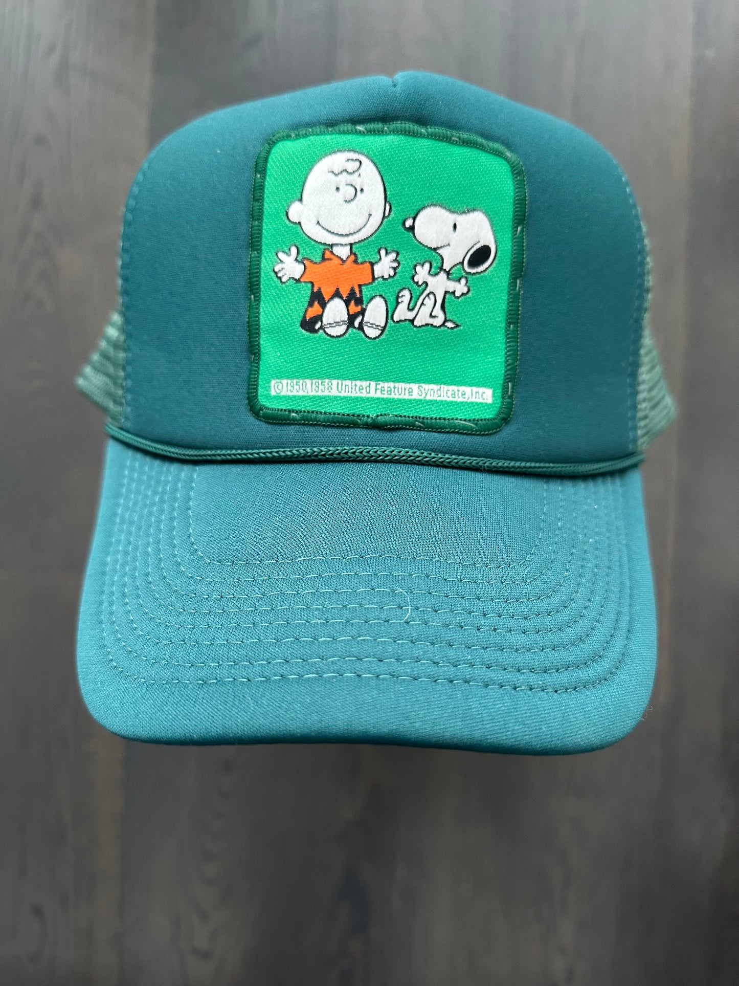 Vintage Charlie Brown and Snoopy Patch on New Trucker Hat