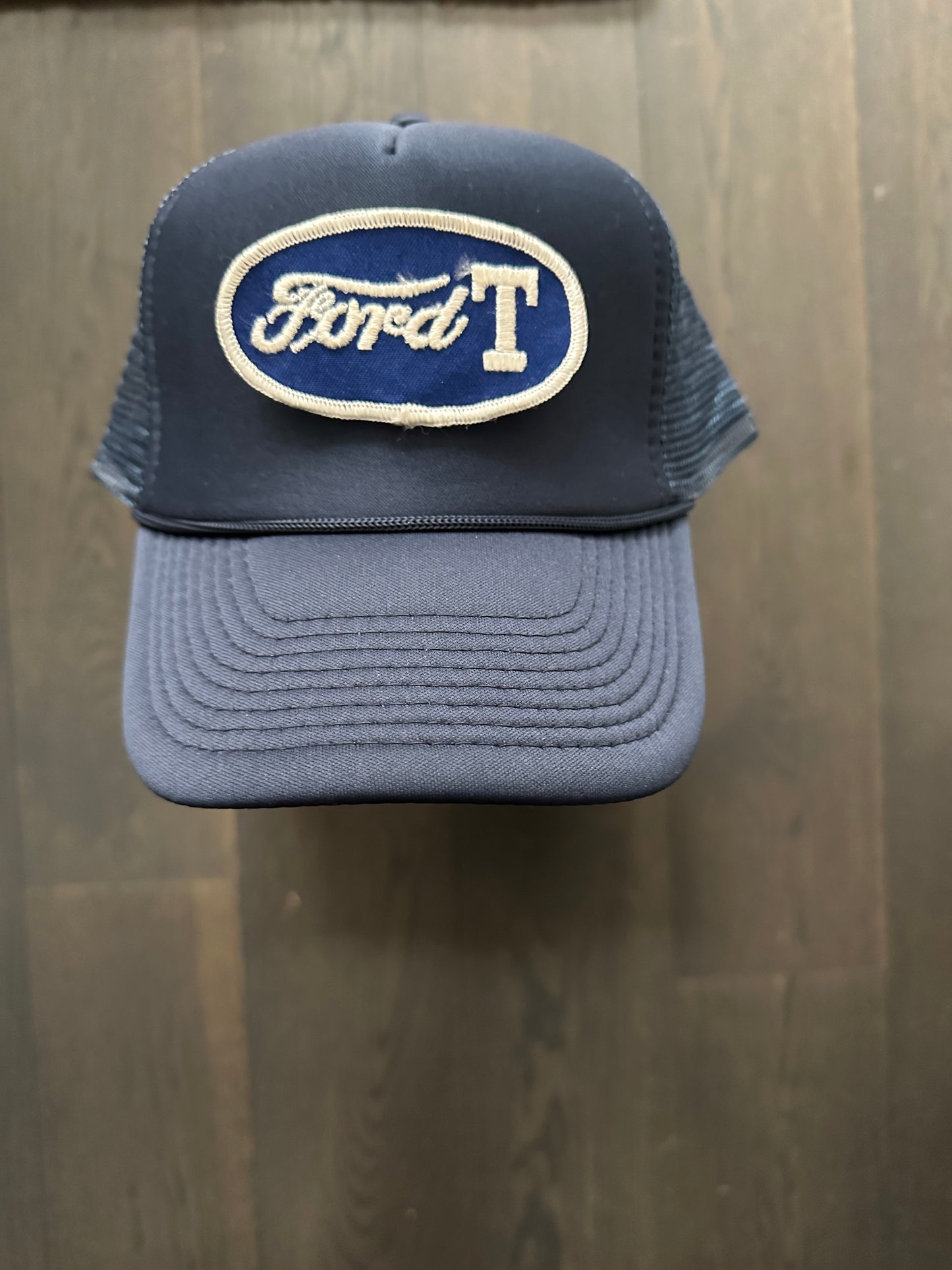 Vintage Ford T Patch on New All Blue Trucker Hat