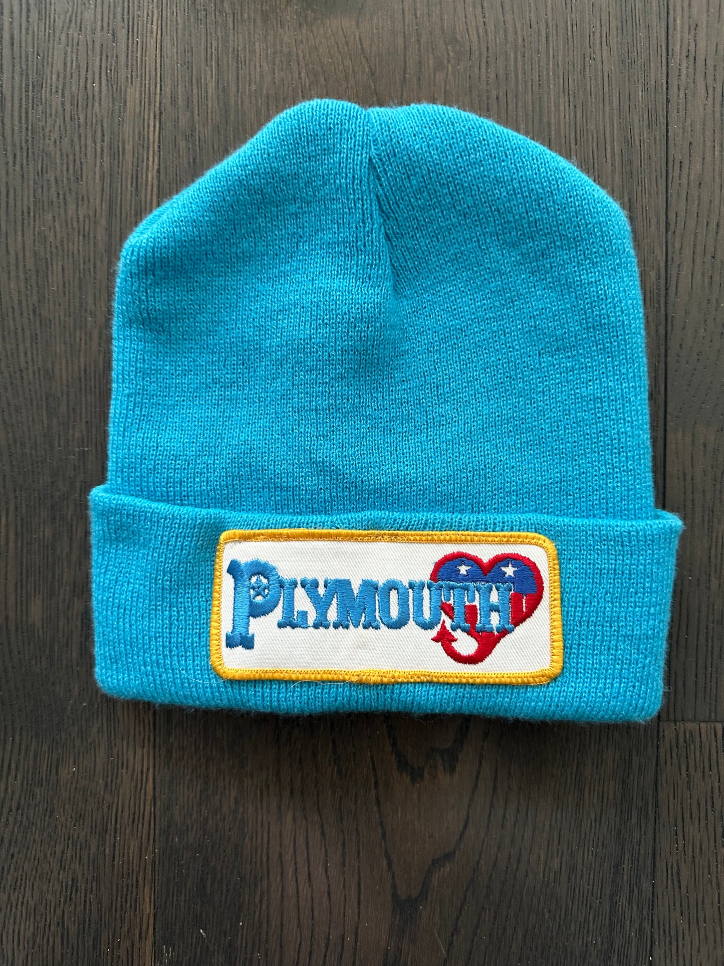 Vintage Plymouth Patch on New Beanie