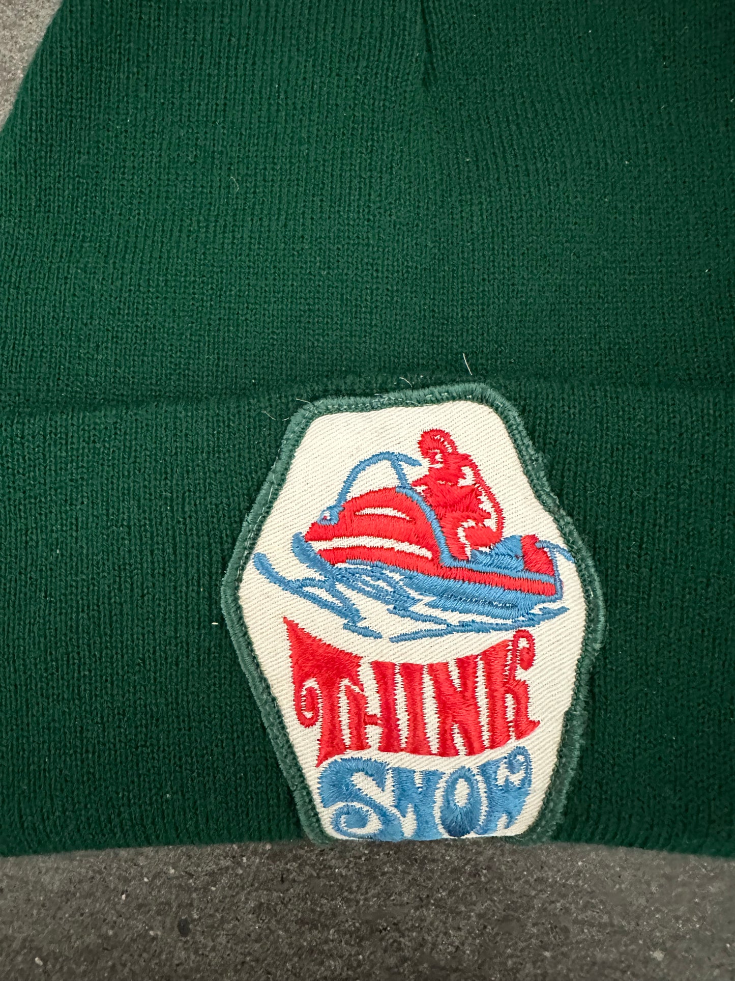 Vintage Ski Think Snow Patch on New Beanie