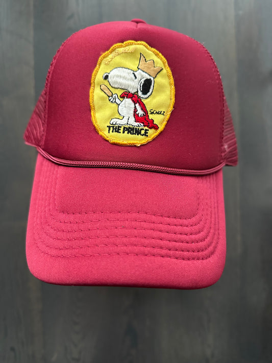 Vintage Snoopy The Prince Patch on New Trucker Hat