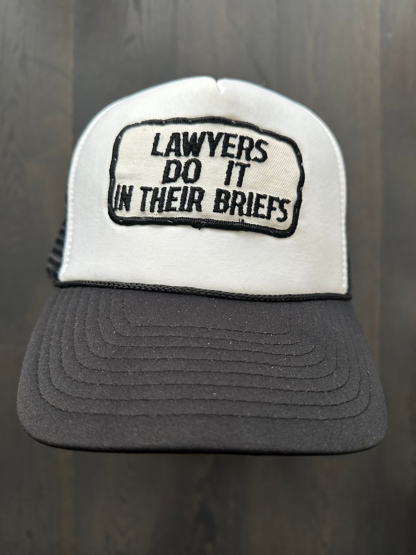 Vintage Funny Lawyers Patch on New Trucker Hat