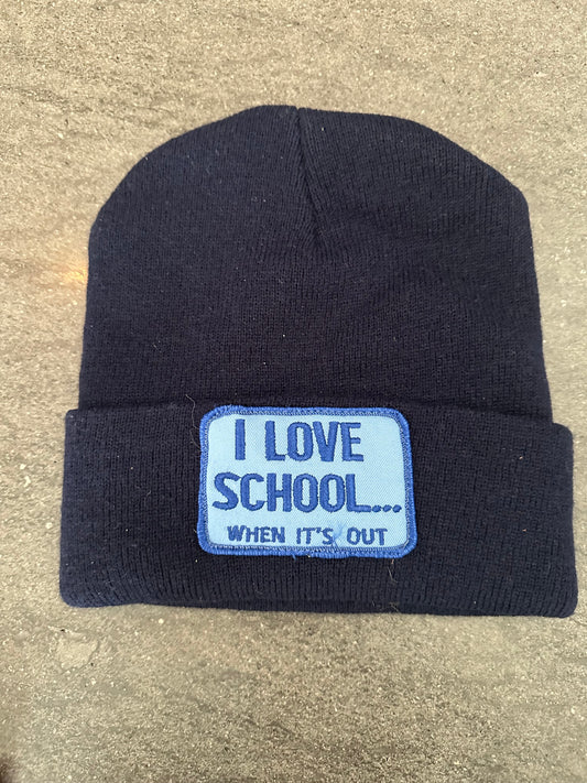 Vintage School Patch on New Beanie