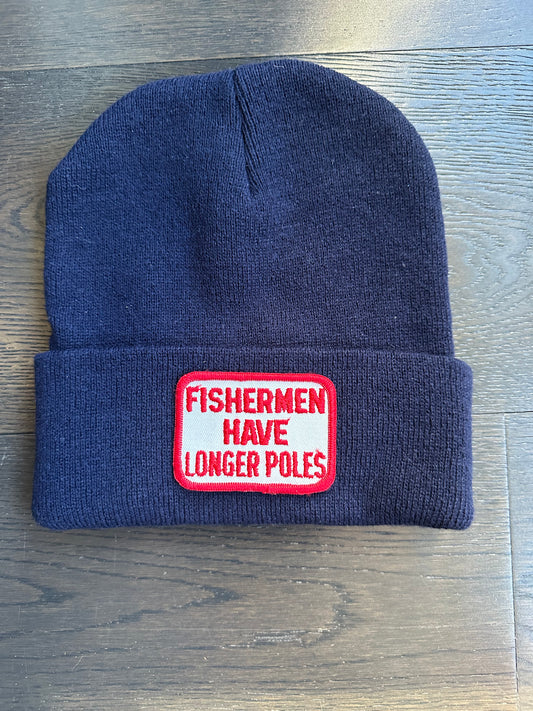 Vintage Funny Fisherman Patch on New Beanie