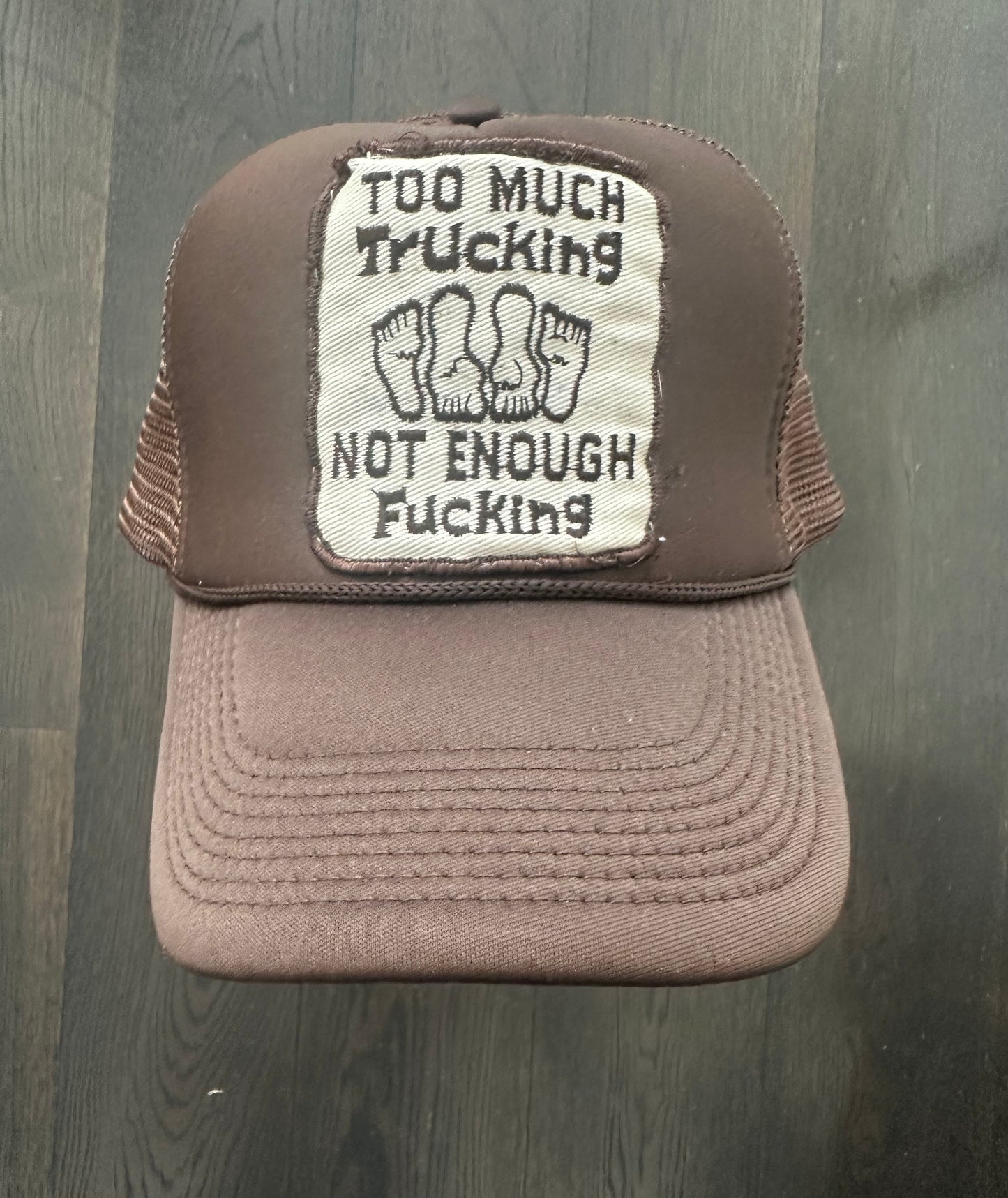 Vintage Funny Trucker Patch on New Trucker Hat