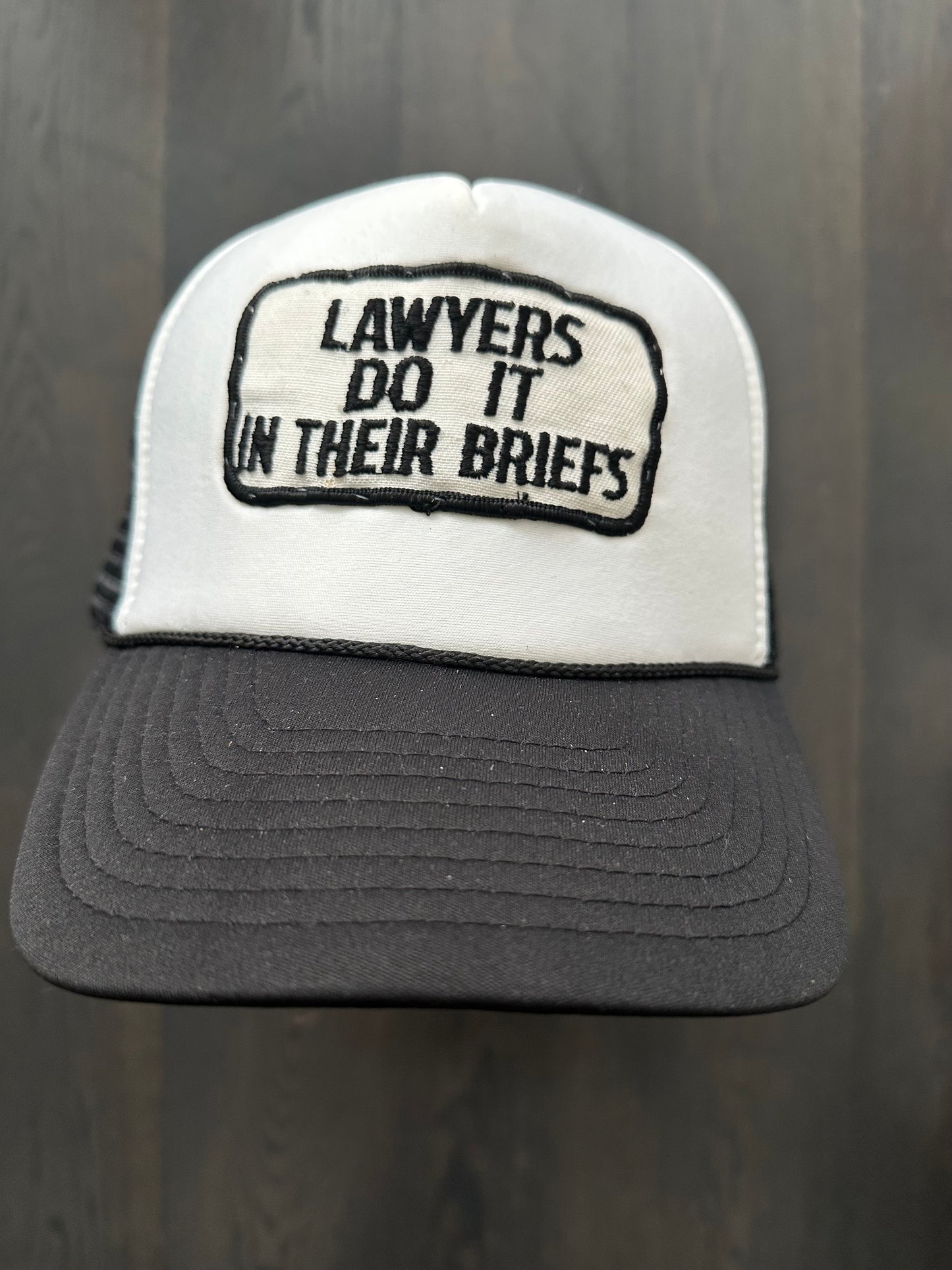 Vintage Funny Lawyers Patch on New Trucker Hat