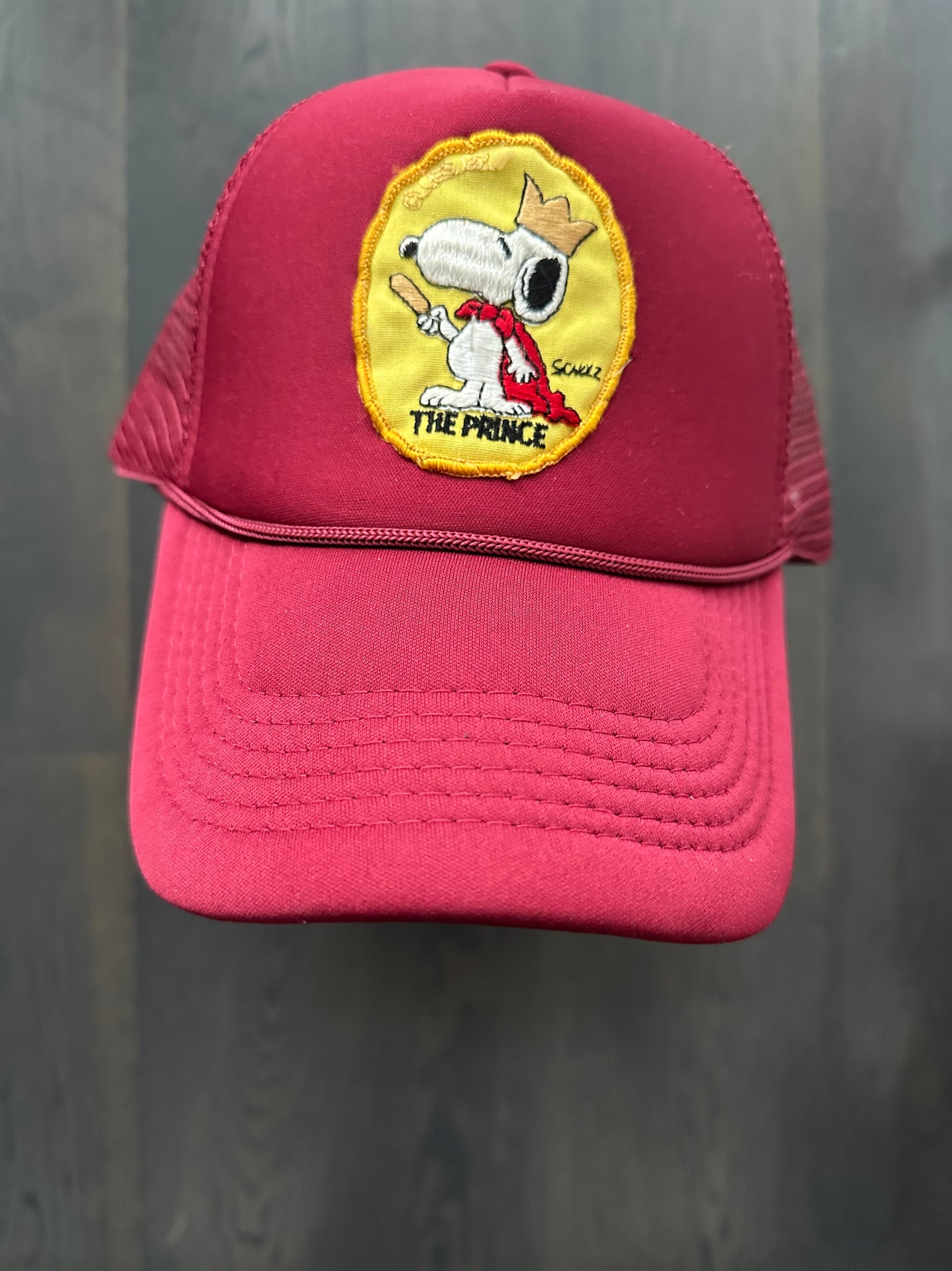 Vintage Snoopy The Prince Patch on New Trucker Hat