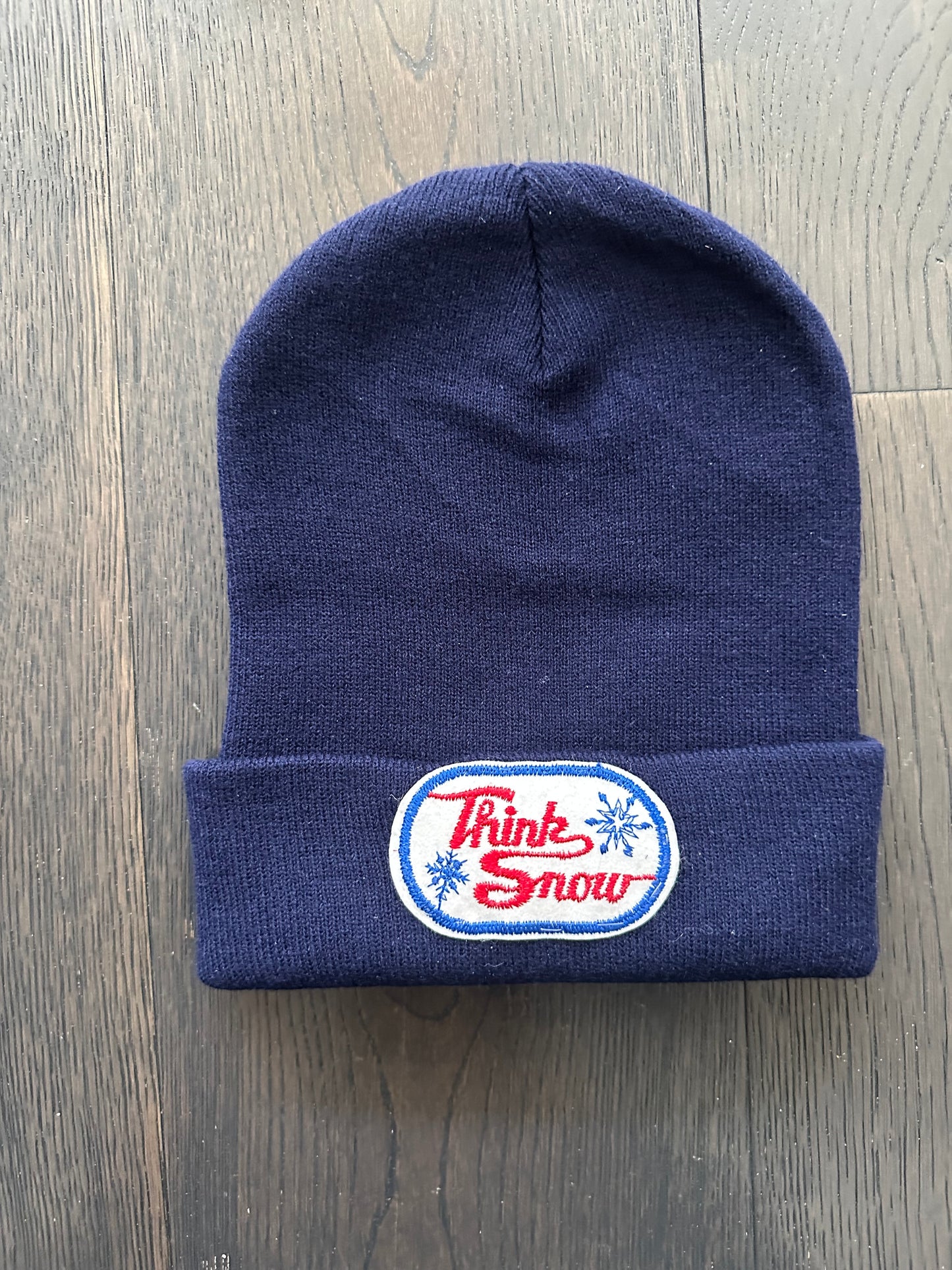 Vintage Think Snow Patch on New Beanie