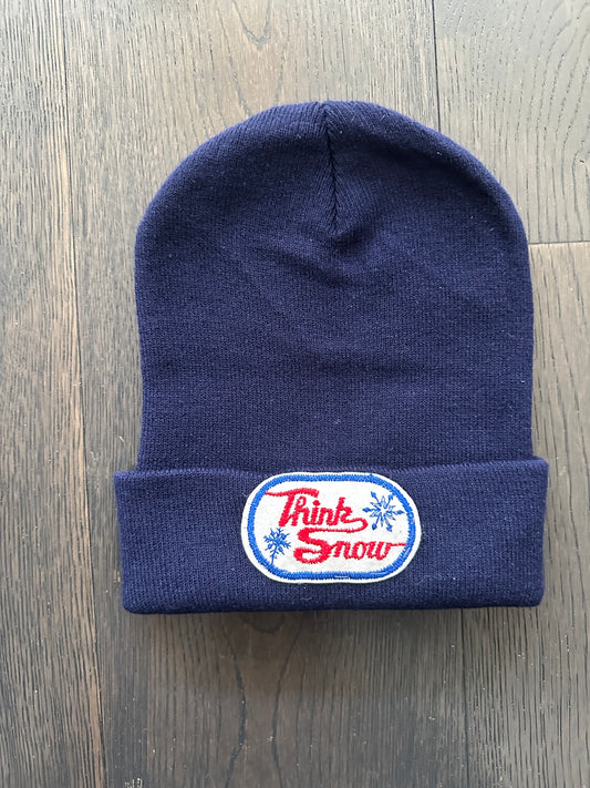 Vintage Think Snow Patch on New Beanie