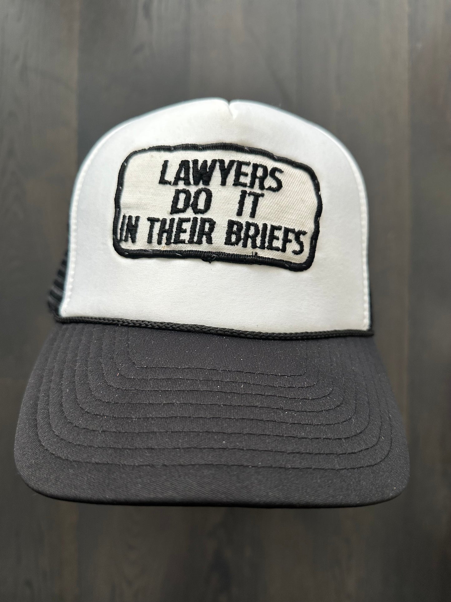 Vintage Funny Lawyers Patch on New Trucker Hat