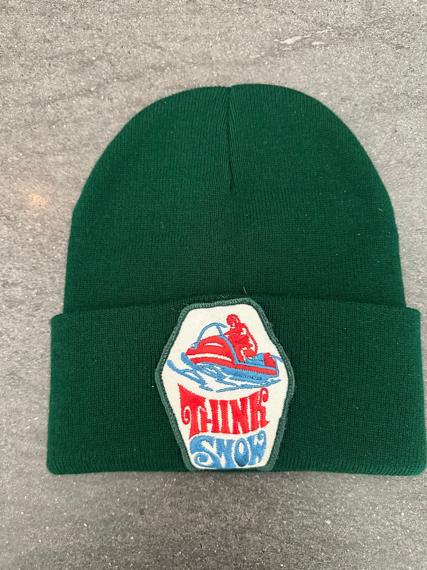 Vintage Ski Think Snow Patch on New Beanie