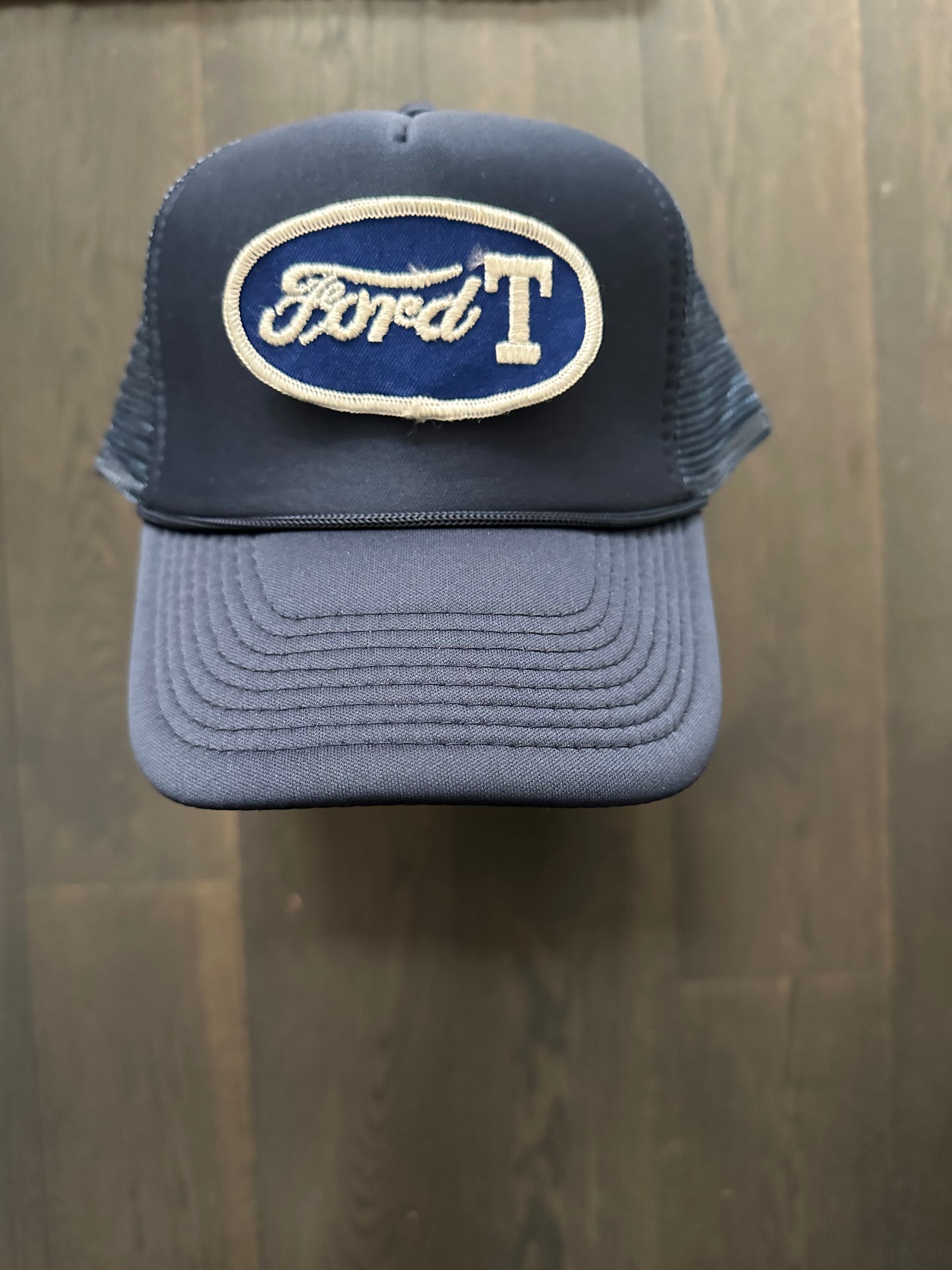 Vintage Ford T Patch on New All Blue Trucker Hat