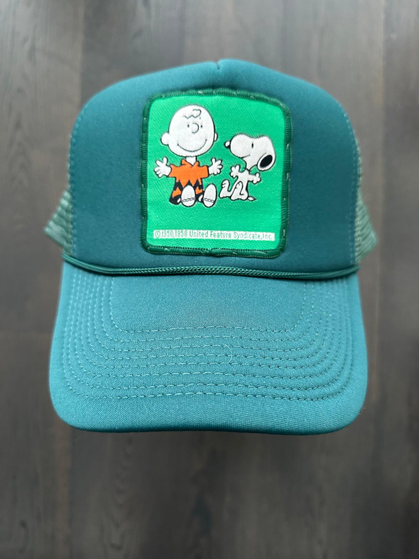 Vintage Charlie Brown and Snoopy Patch on New Trucker Hat