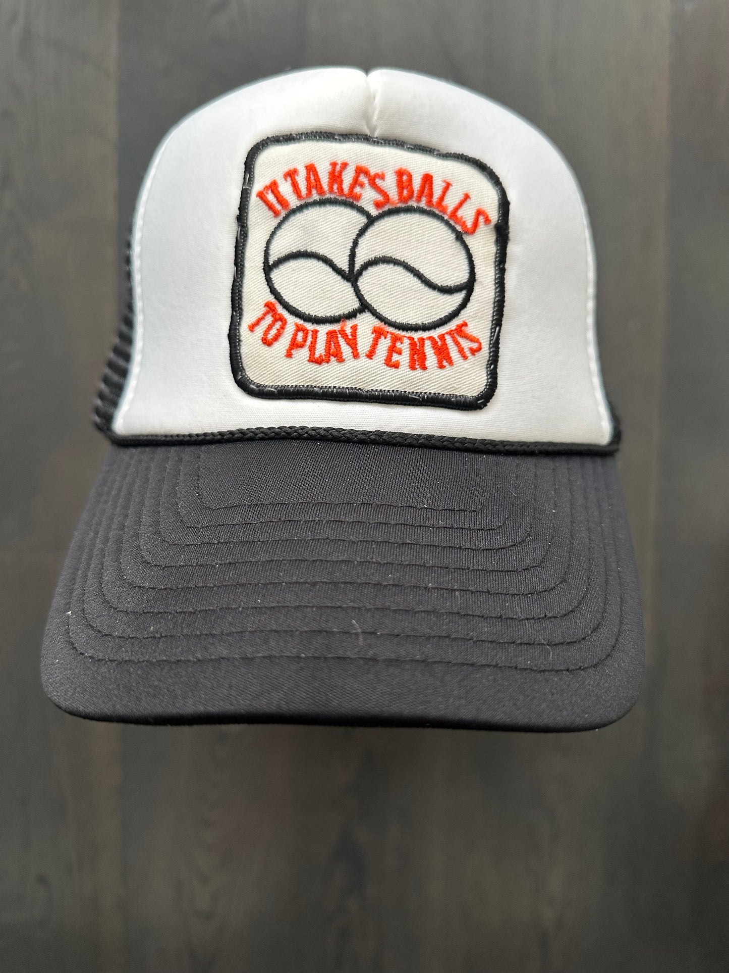 Vintage Funny Tennis Patch on New Trucker Hat