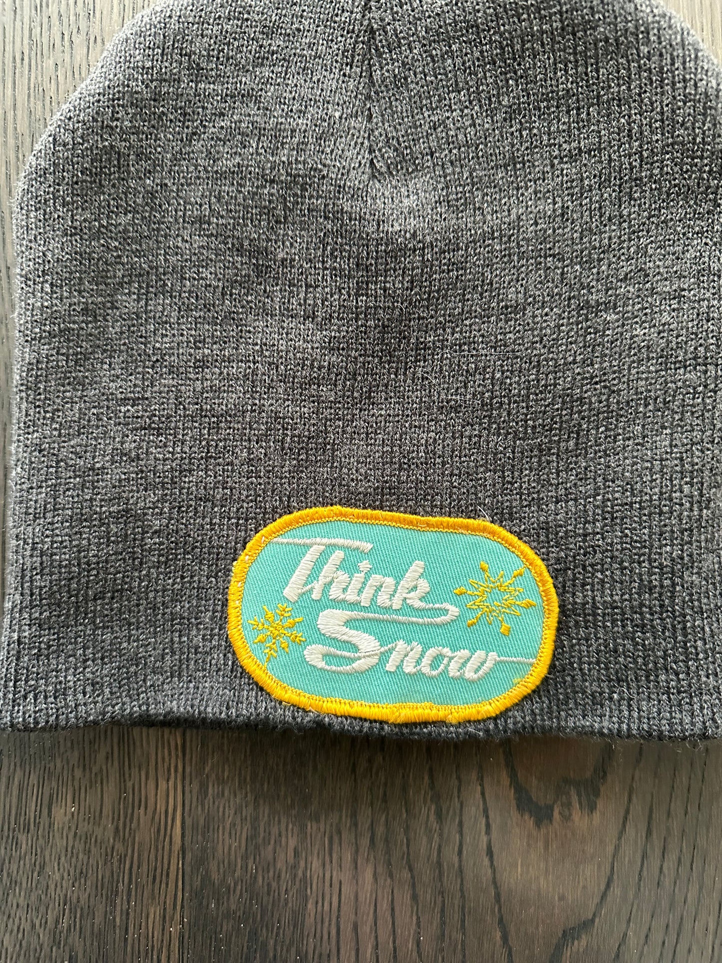 Vintage Think Snow Patch on New Beanie