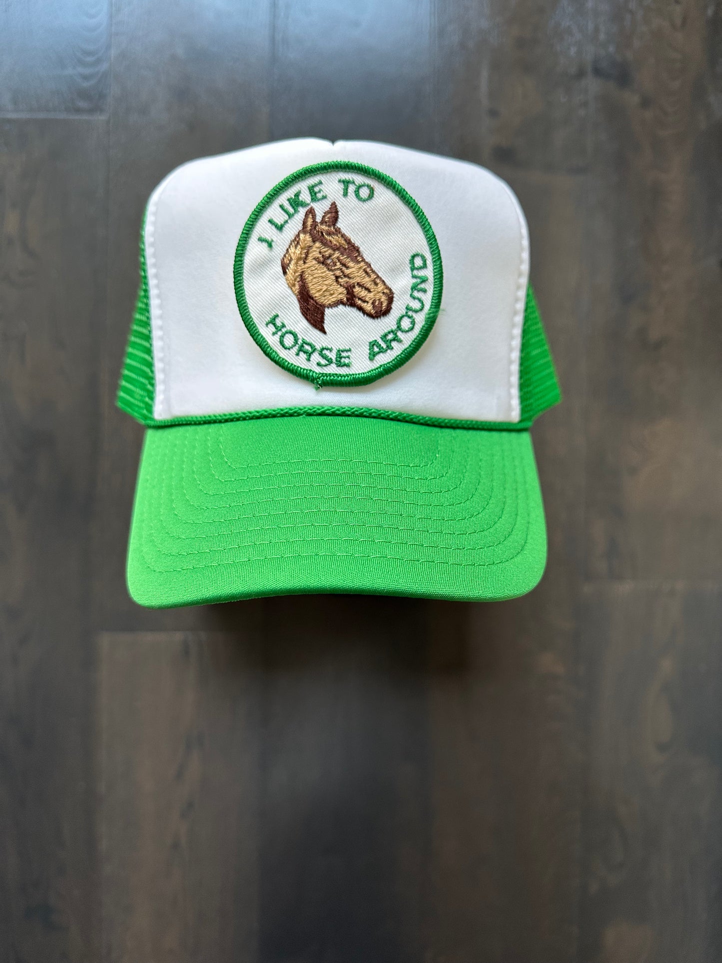 Vintage Horse Around Patch on New Trucker Hat