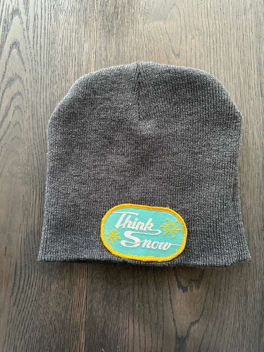 Vintage Think Snow Patch on New Beanie