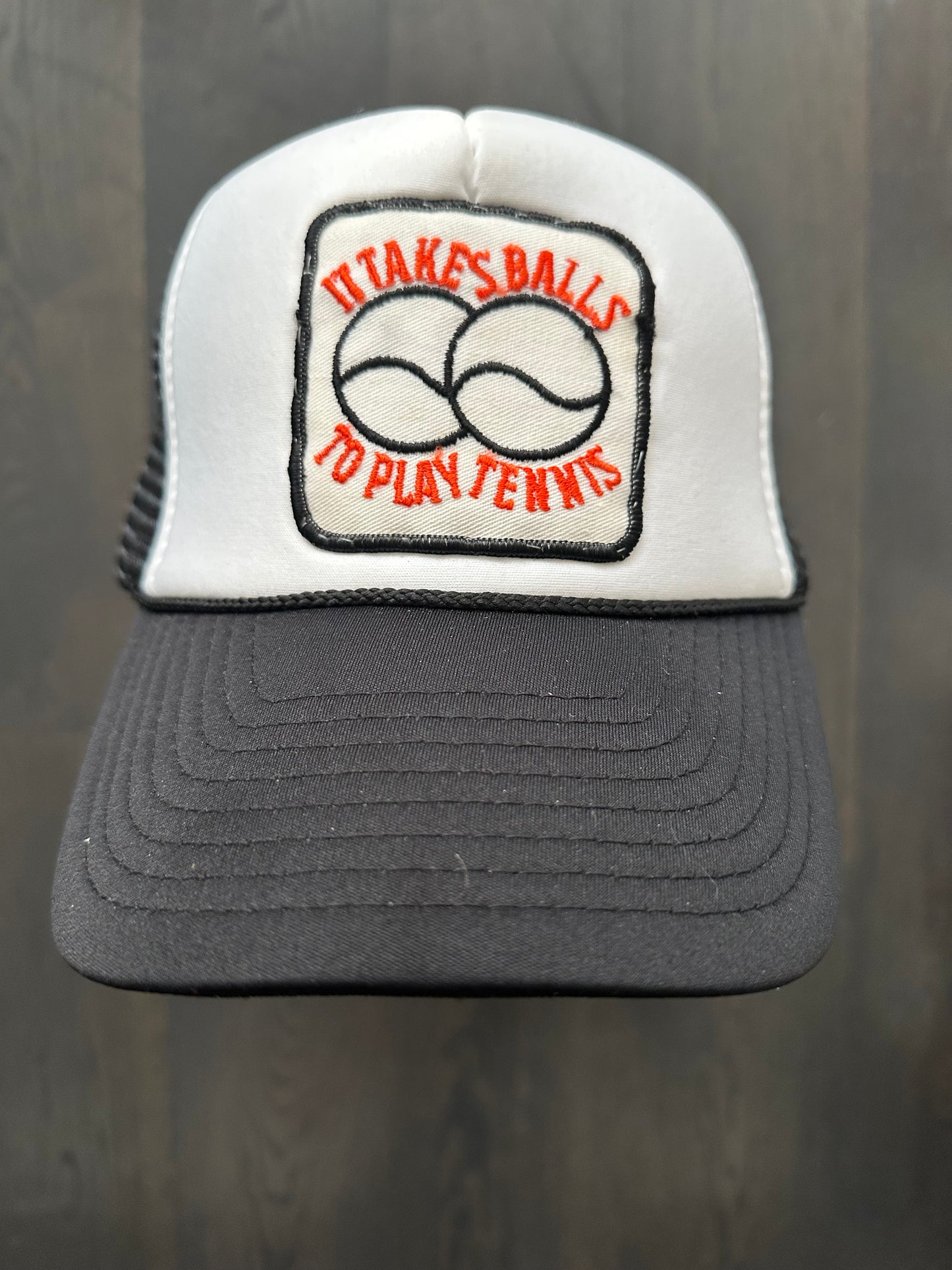 Vintage Funny Tennis Patch on New Trucker Hat