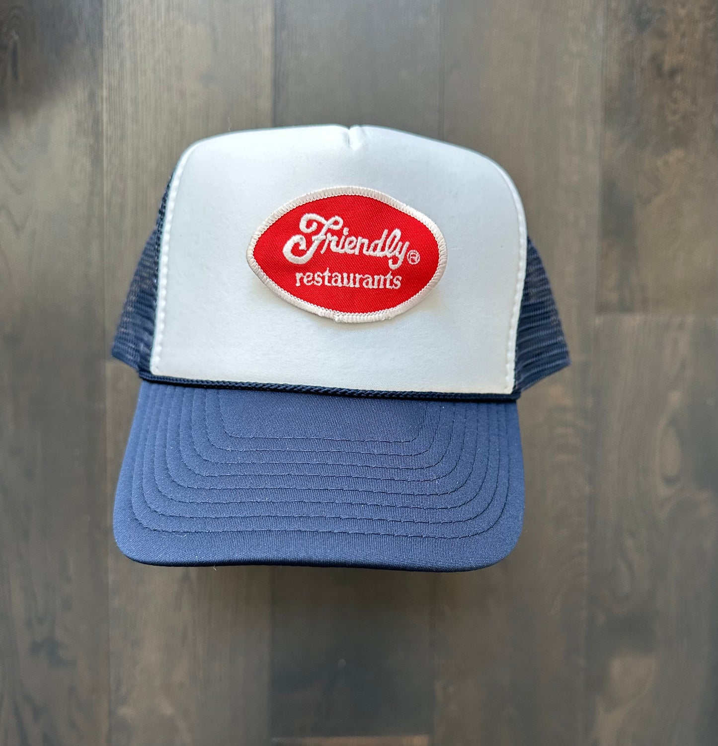 Vintage 70’s Friendly Patch on New Trucker Hat