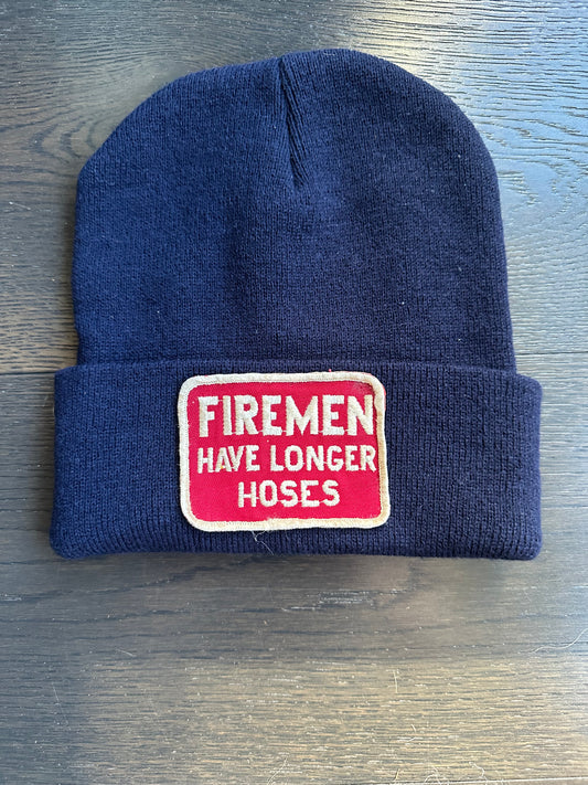 Vintage Fireman Patch on New Beanie