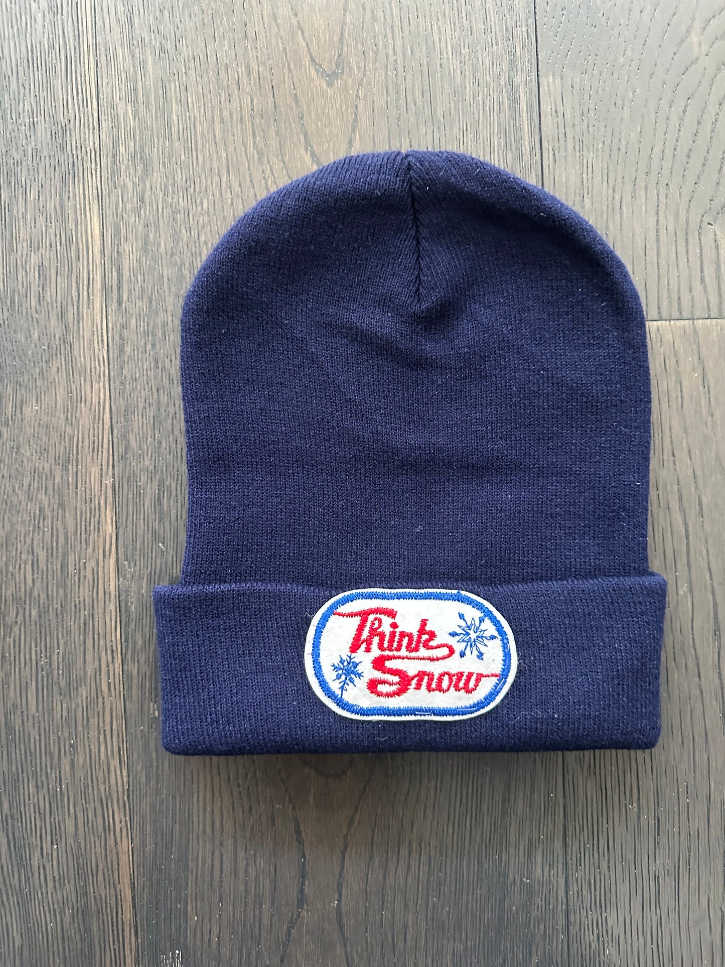 Vintage Think Snow Patch on New Beanie