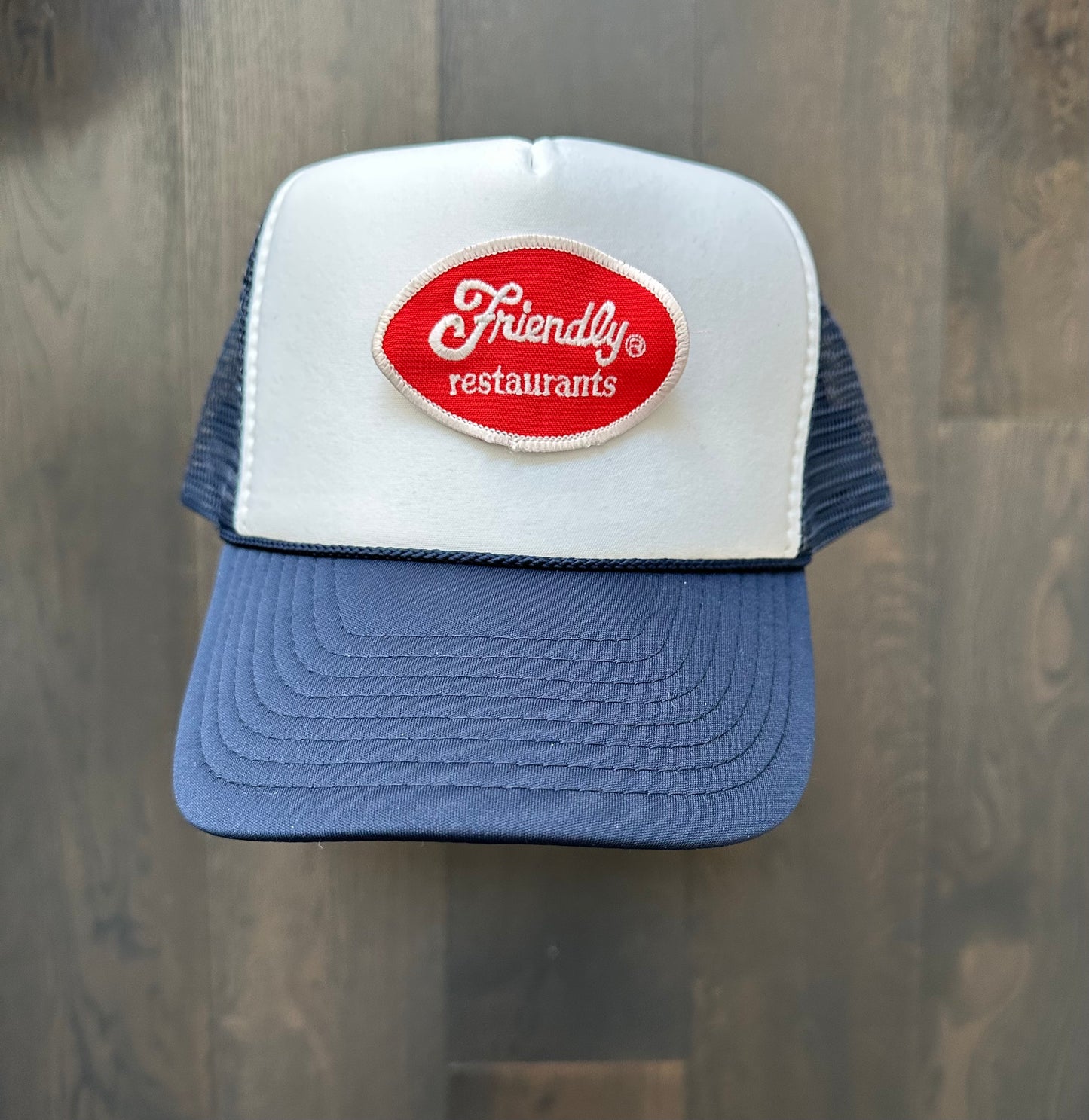 Vintage 70’s Friendly Patch on New Trucker Hat