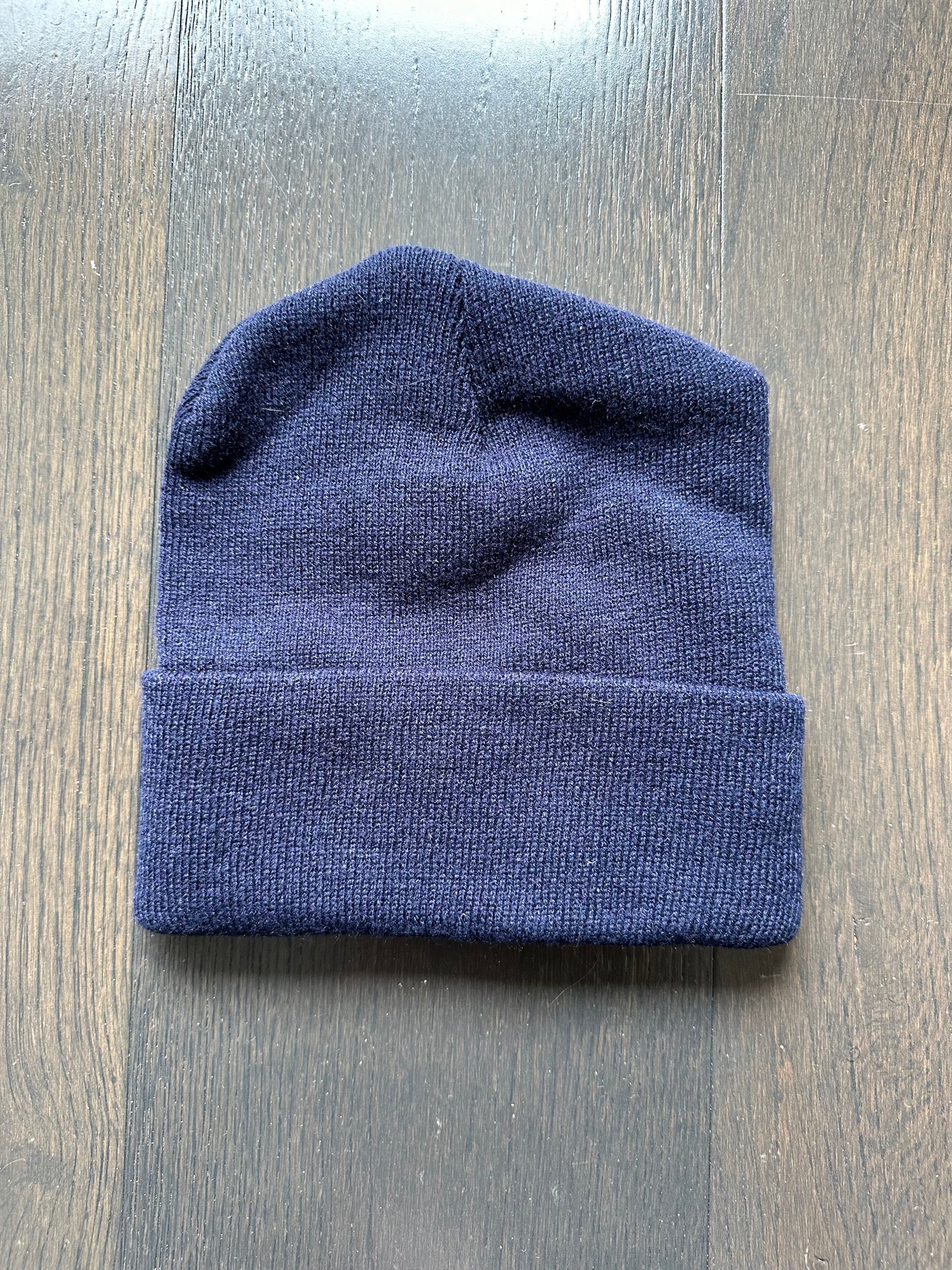 Vintage Vote Patch on New Navy Blue Beanie