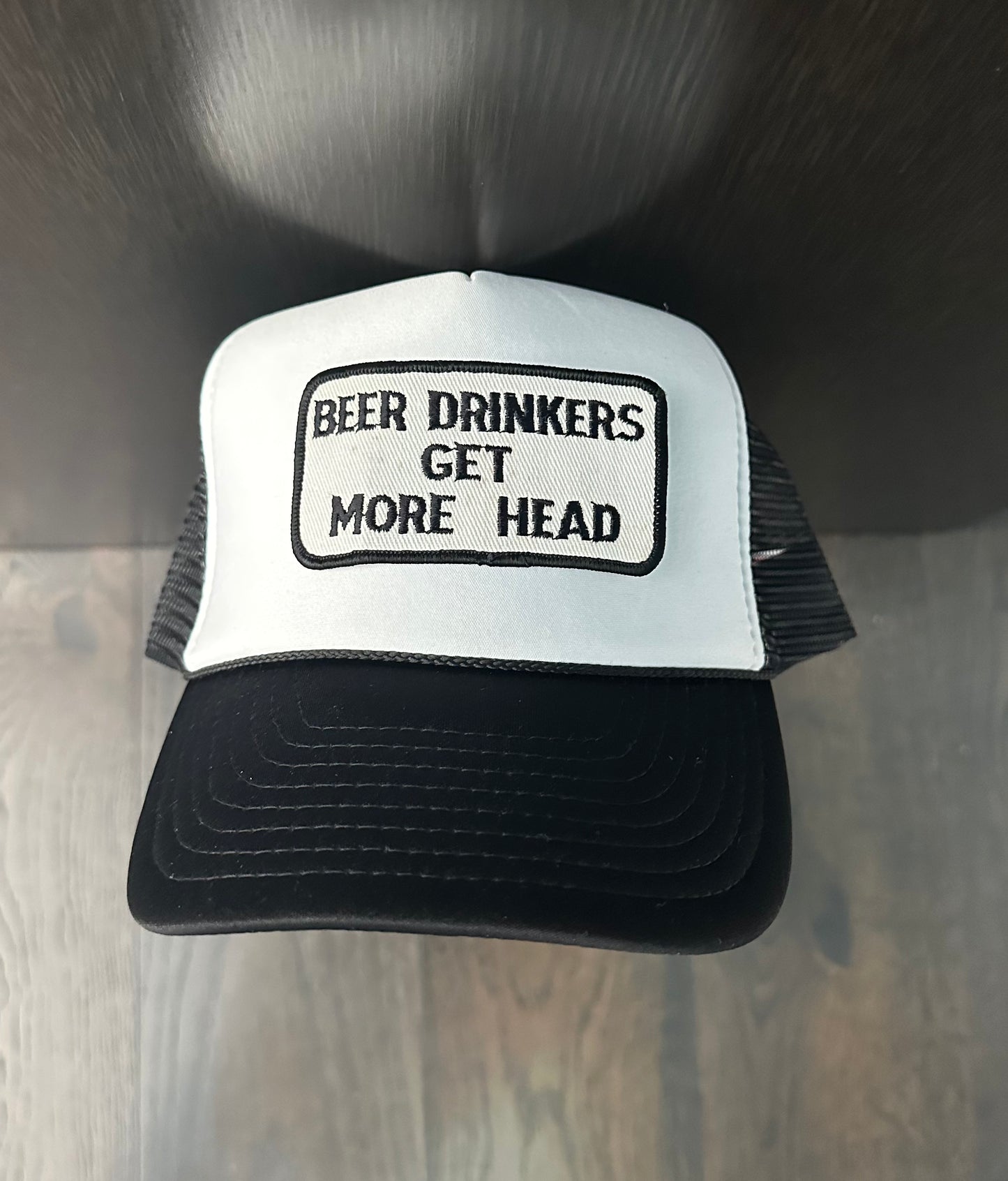 Vintage 70’s Beer Drinking Patch on New Trucker Hat