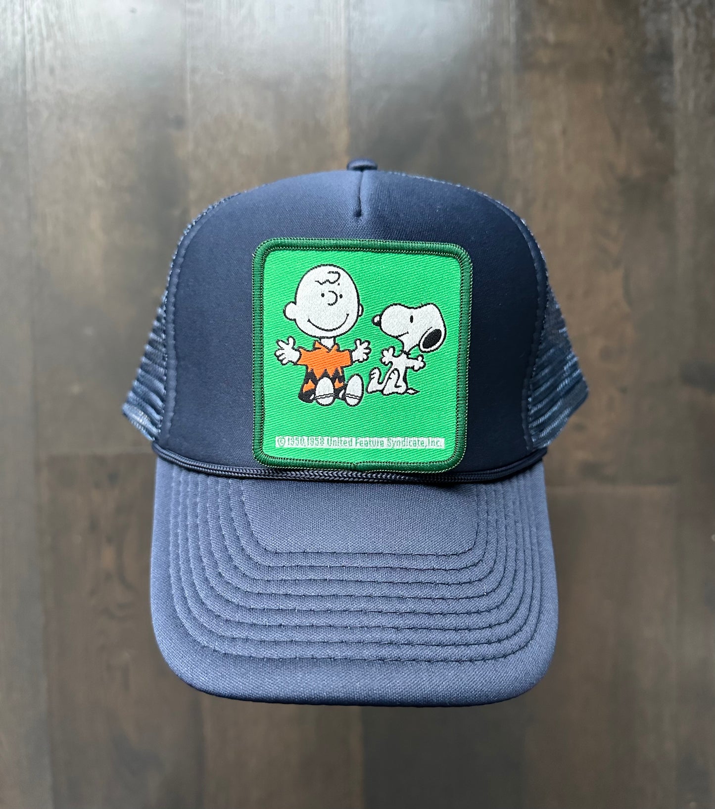 Vintage Charlie Brown and Snoopy Patch on New Trucker Hat