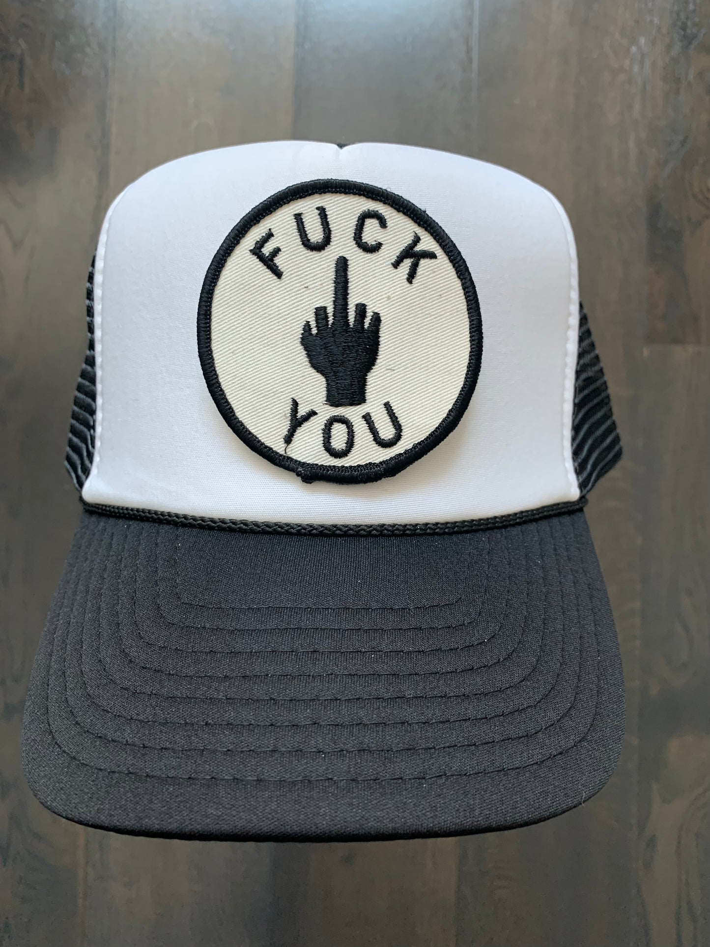 Vintage F You Patch on New Trucker Hat