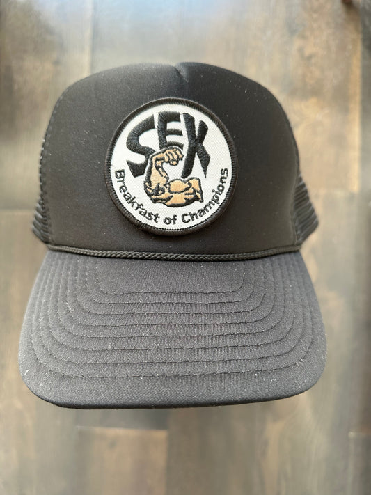 Vintage Sex for Breakfast Patch on New Trucker Hat