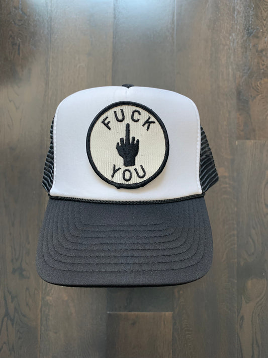 Vintage F You Patch on New Trucker Hat