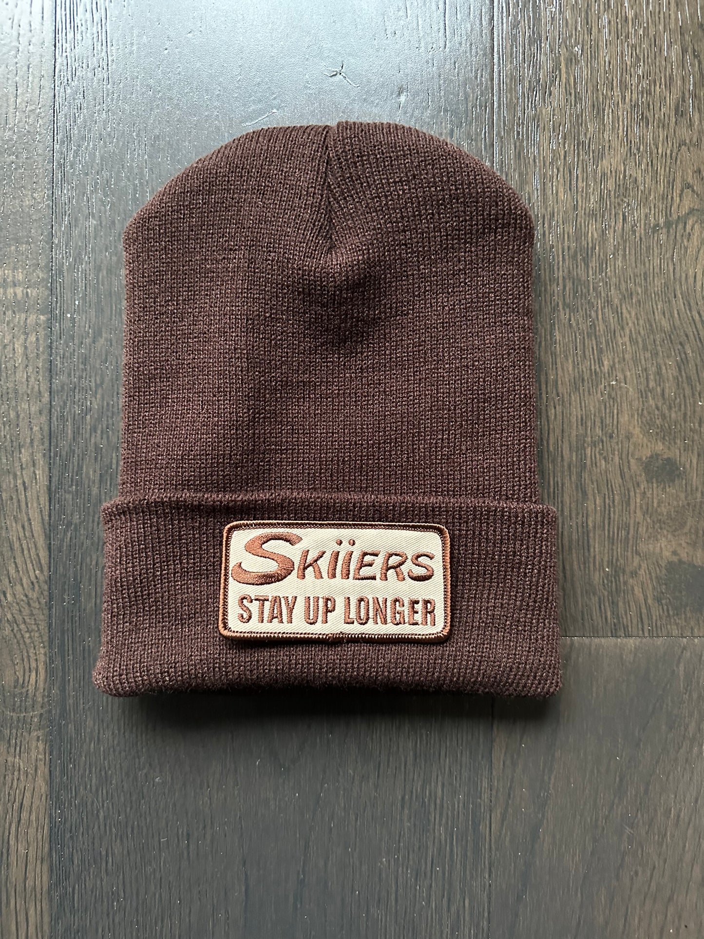 Vintage Skiiers Patch on New Beanie