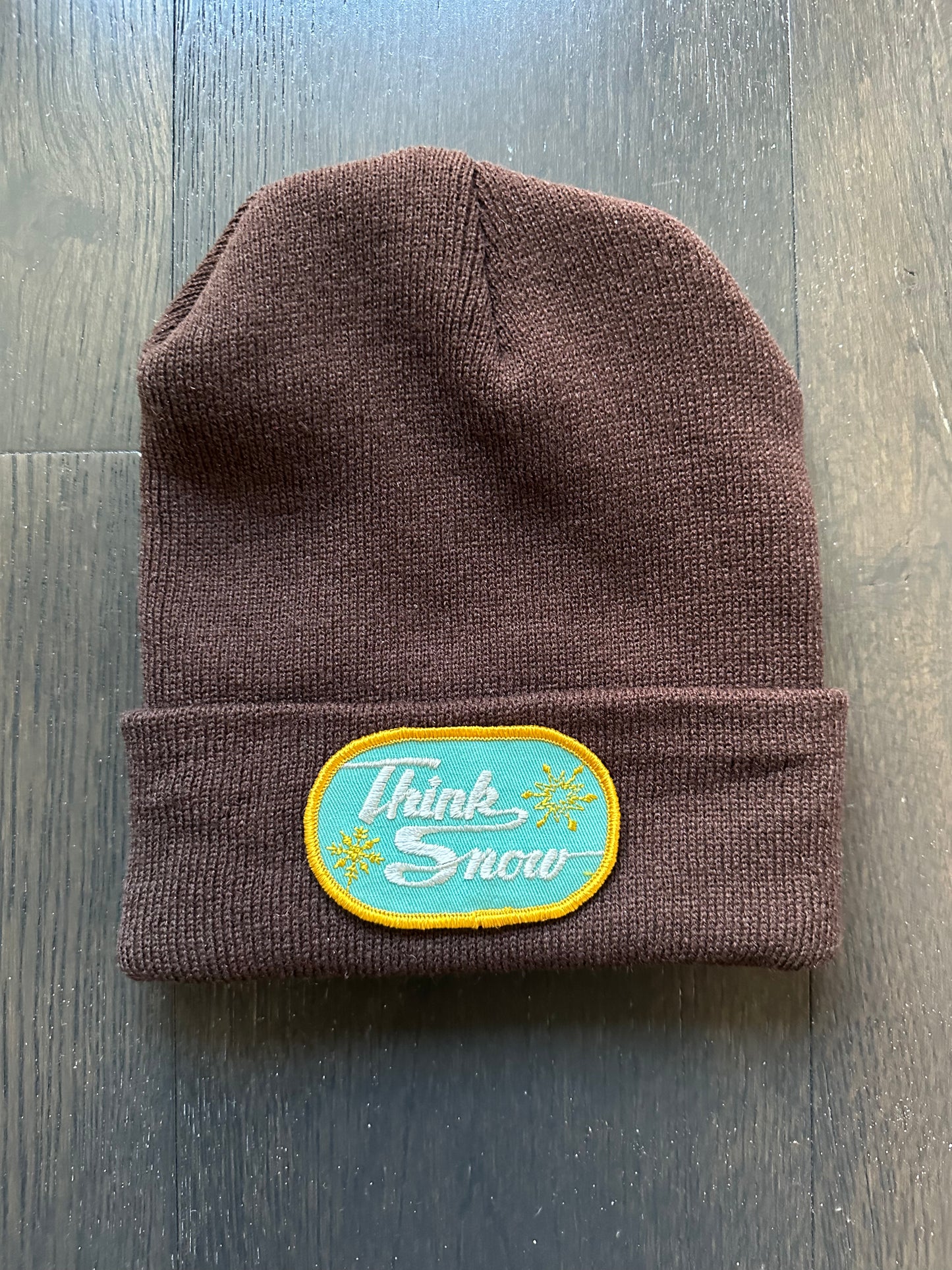 Vintage Think Snow Patch on New Beanie