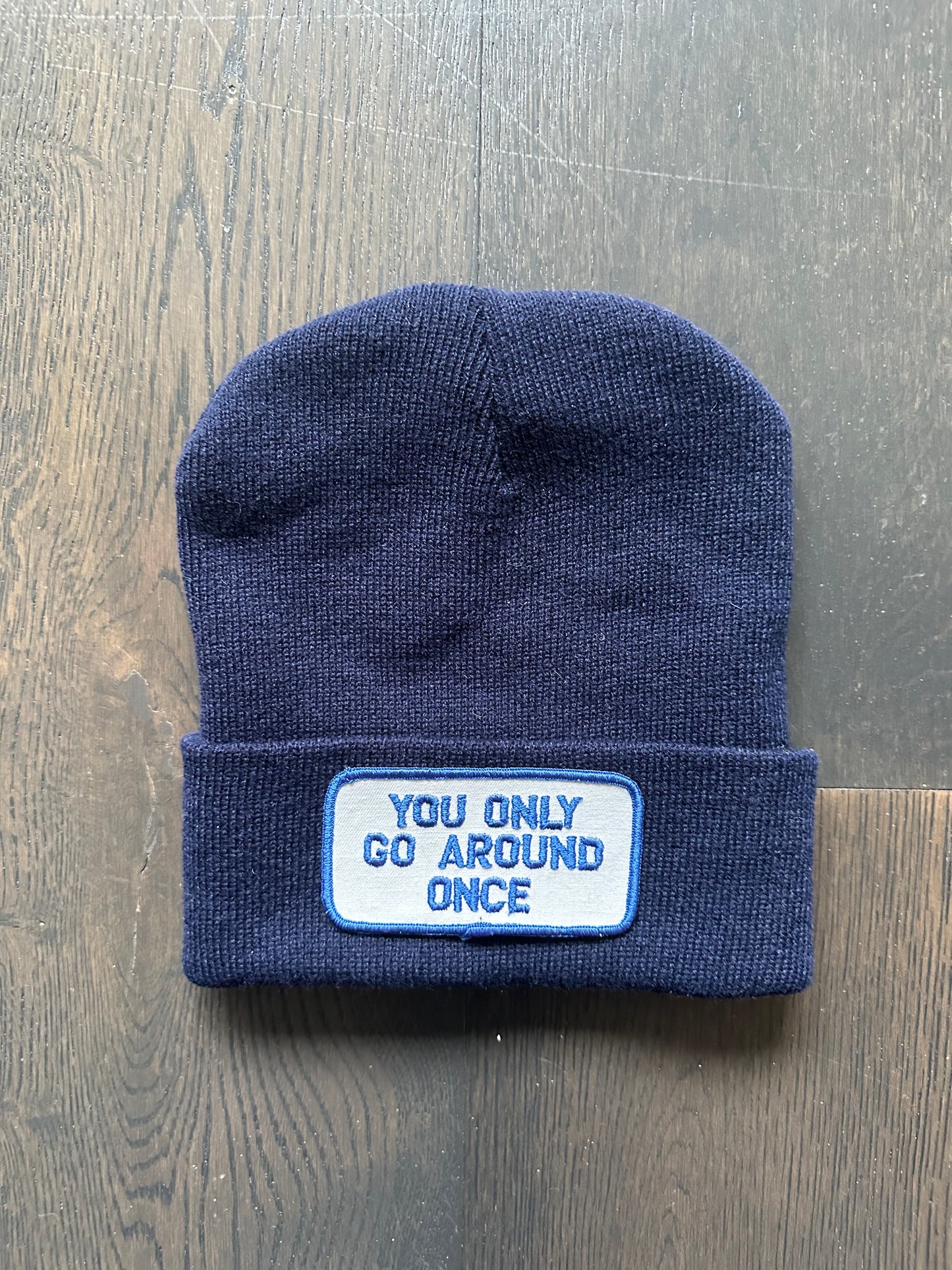 Vintage You Only Patch on New Beanie