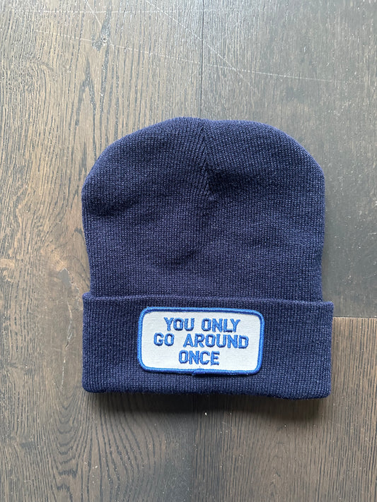 Vintage You Only Patch on New Beanie