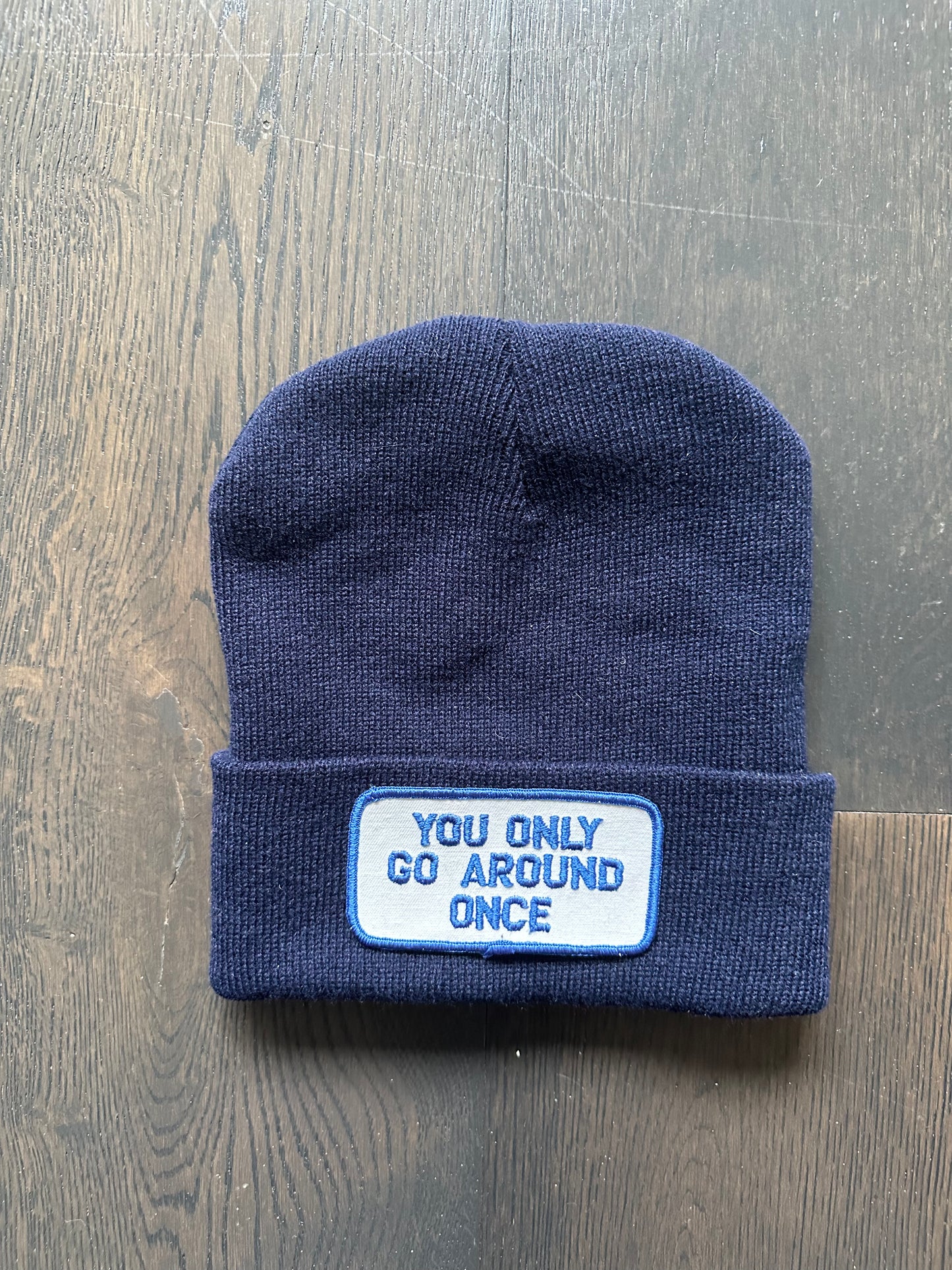 Vintage You Only Patch on New Beanie