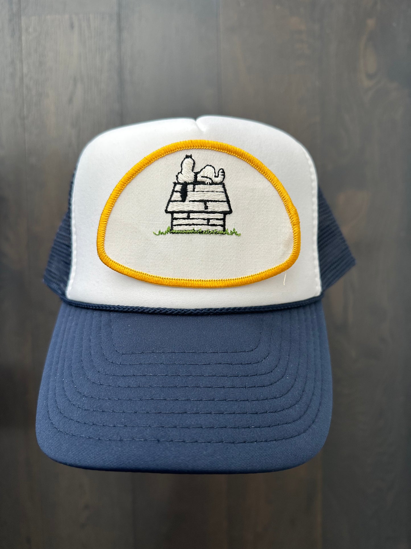 Vintage 70’s Snoopy Patch on New Trucker Hat